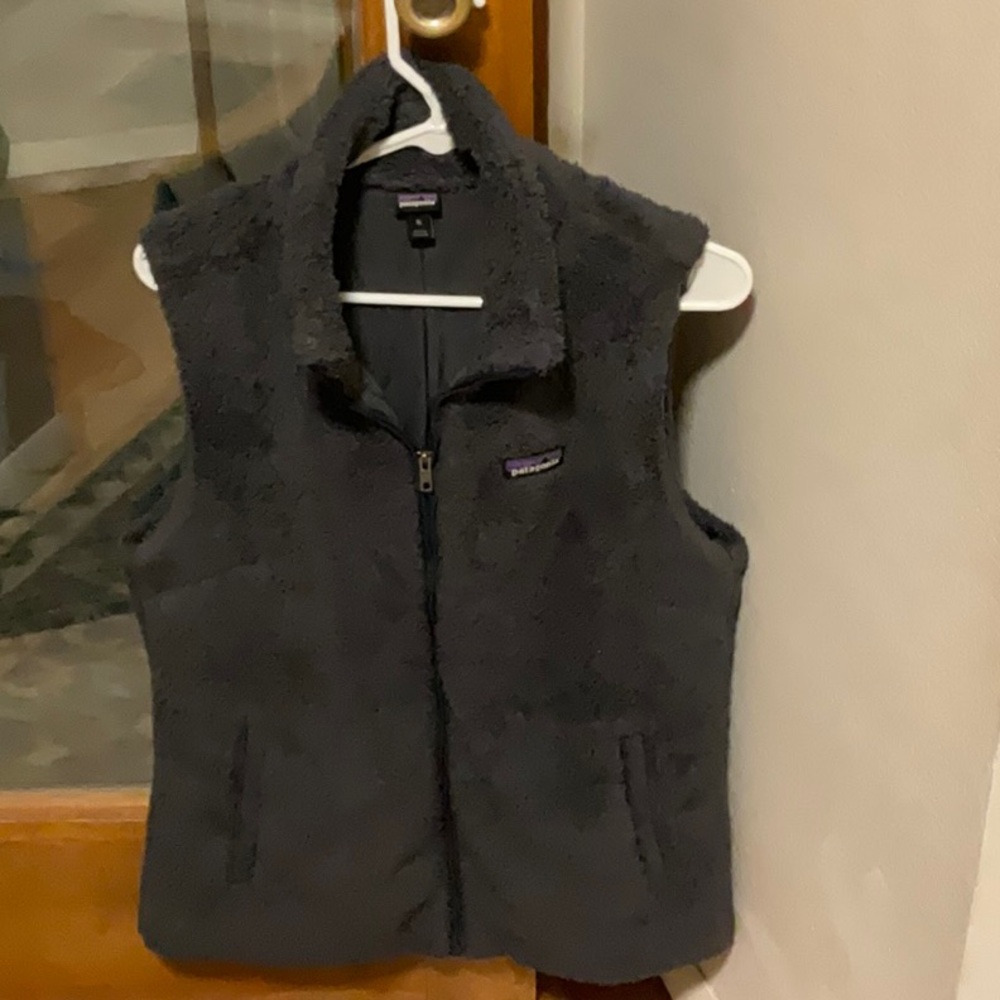 Patagonia Charcoal Blue Fleece Vest Women XL